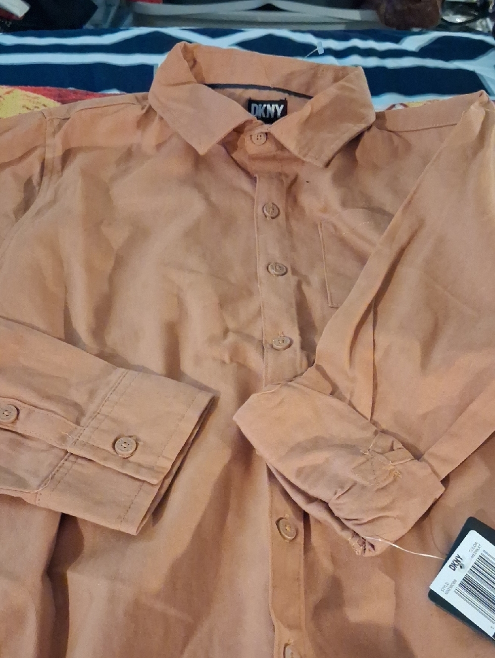 DKNY Burnt Orange Button-Up Shirt